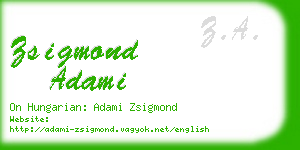 zsigmond adami business card